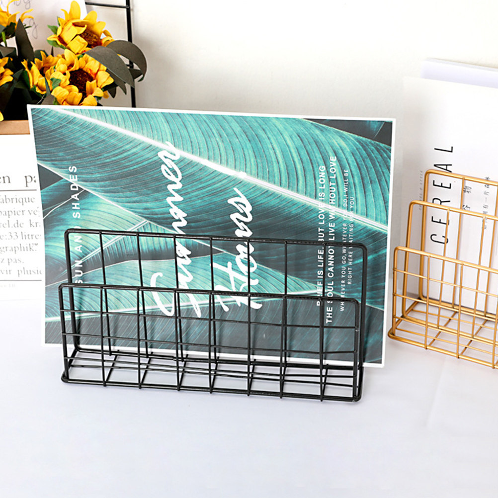 Magazine Holder Rack - Настольный металлический органайзер для почты с