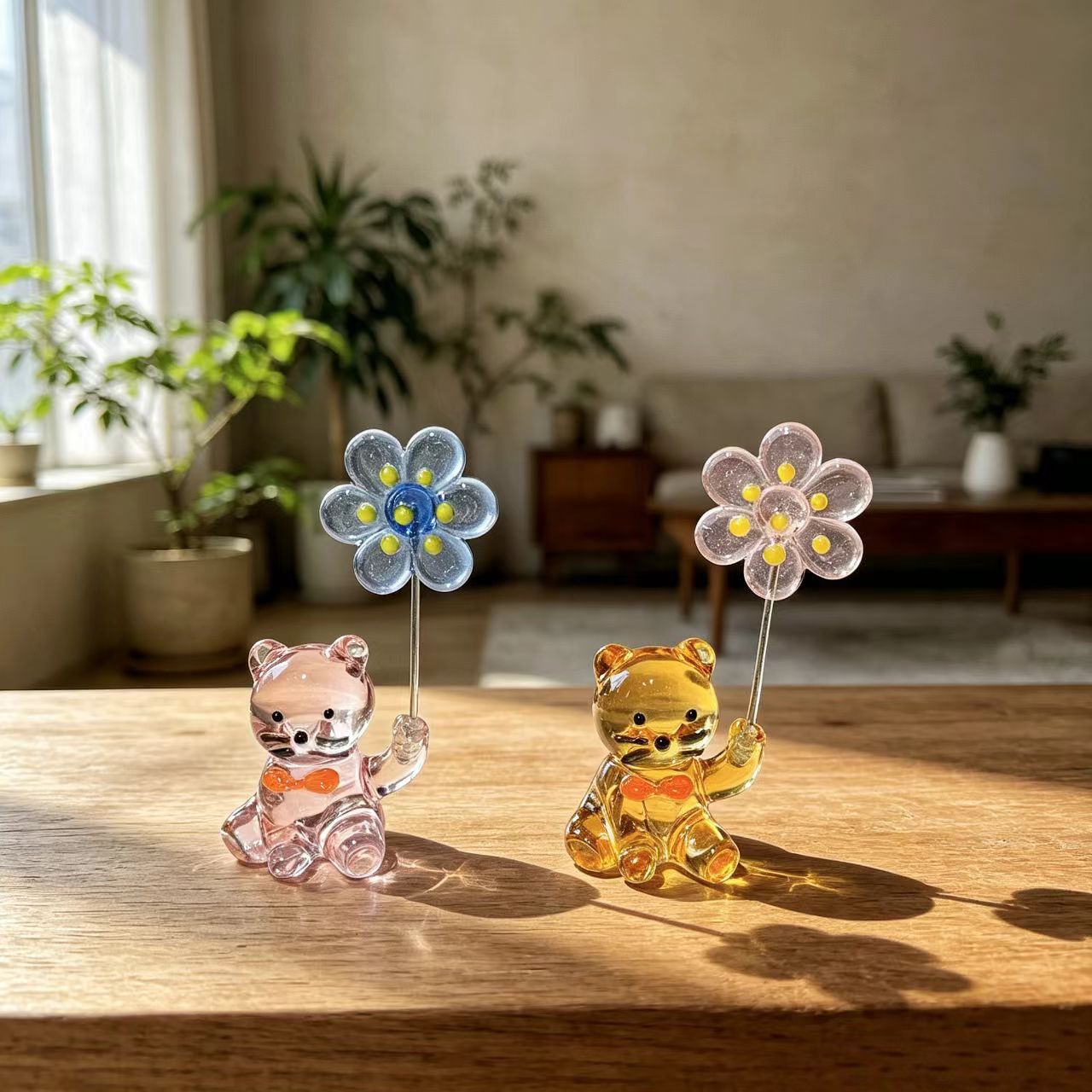 Paper Weight Crystal - Японский стеклянный пресс-папье в виде котенка