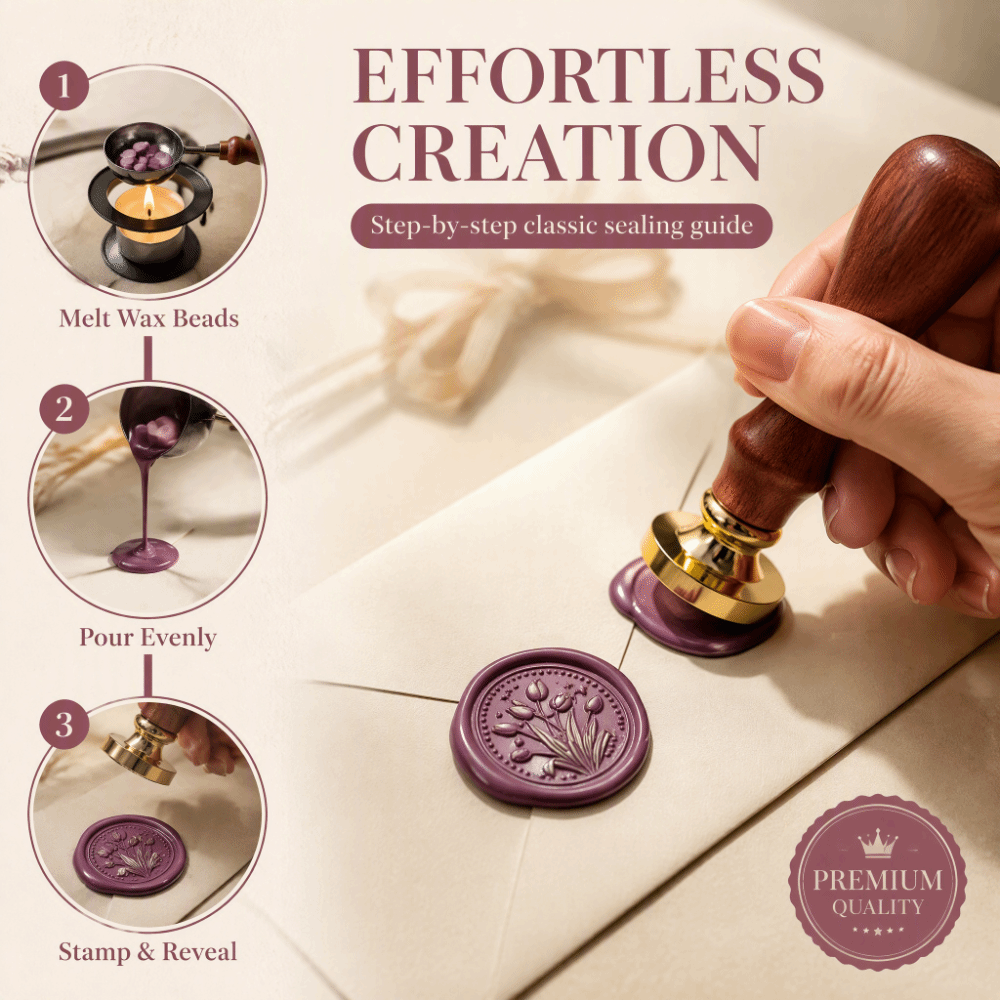 Wax Seal Stamp Set - Набор из 20 штук: штампы для