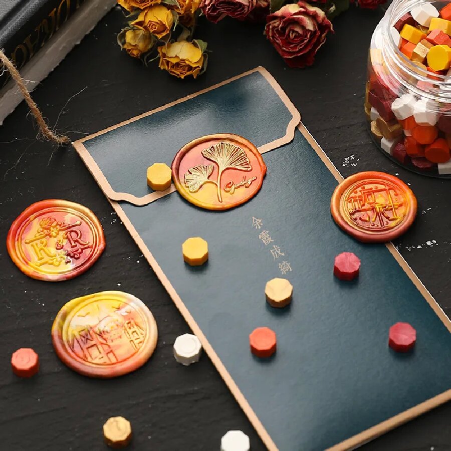 200 шт./пакет восьмиугольные р – обзор и цена Wax Seal Stamp Set
